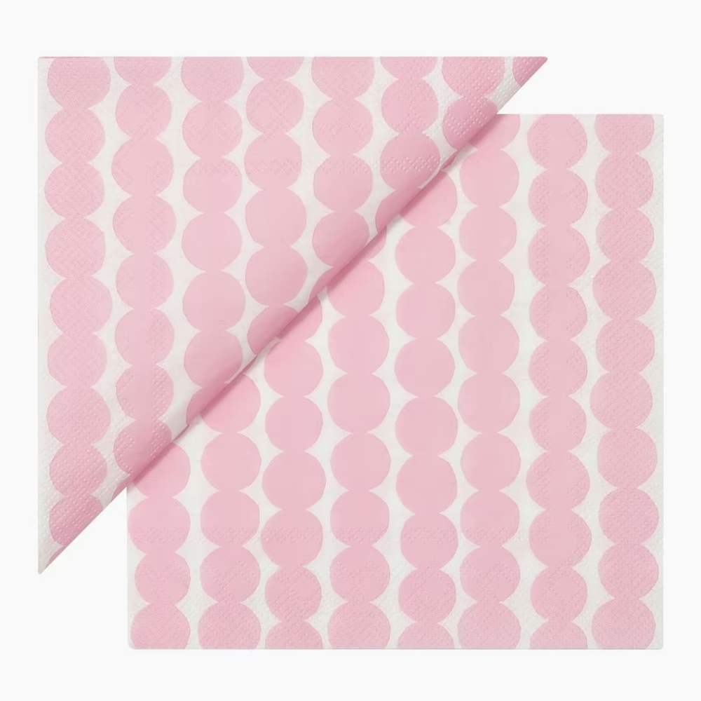 Marimekko Räsymatto White Rose Cocktail Paper Napkins